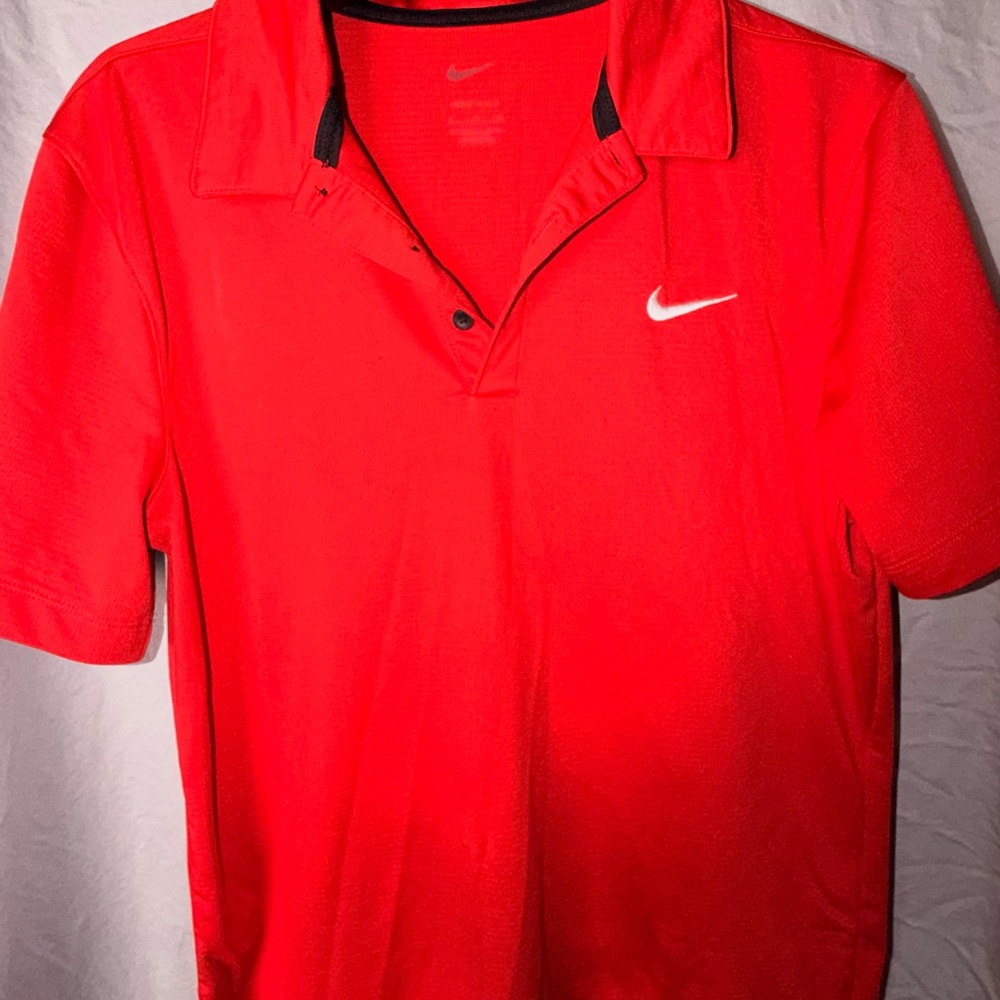 Nike Men's Bright Red Polo Shirt